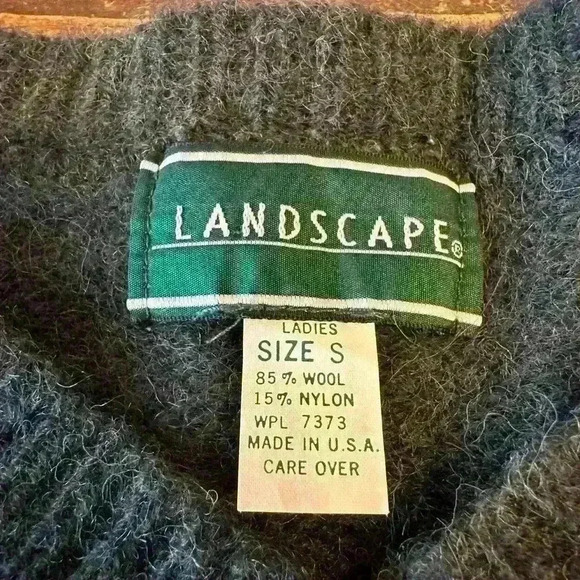 Vintage Landscape Women’s S Fair Isle Design Wool‎ Blend Sweater Made in the USA - Picture 6 of 7